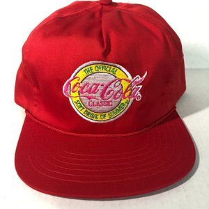 New Vintage 1980s Coca Cola Soft Drink of The Summer Hat Rope Promo Snapback